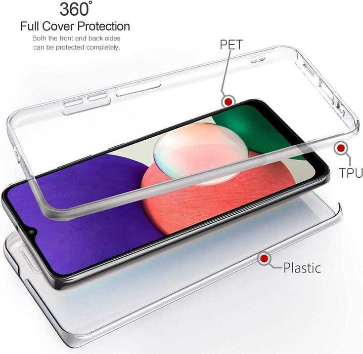 Husa CRYSTAL 360° fata + spate Samsung Galaxy A10 / A14 4G / A22 5G