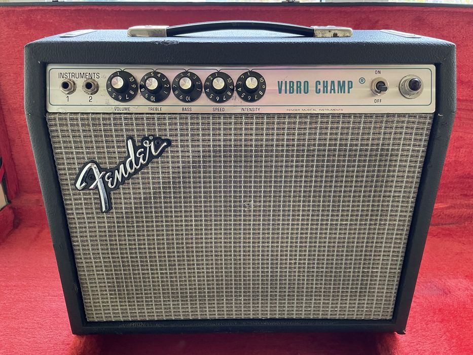 1976 Fender Silverface Vibro Champ Amplfificator Combo Chitara