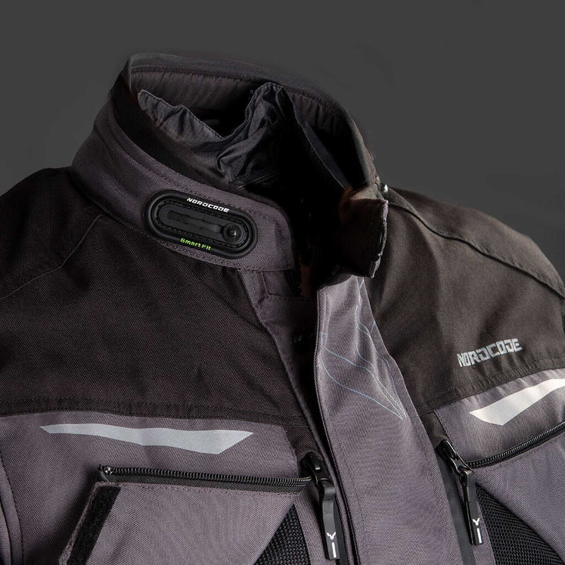 Текстилно мото яке Senegal Jacket Dark Grey/fluo