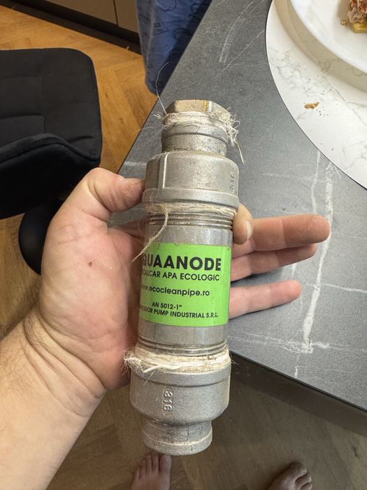 Aquaanode 1"x2"x100mm cu 2 celule - inox