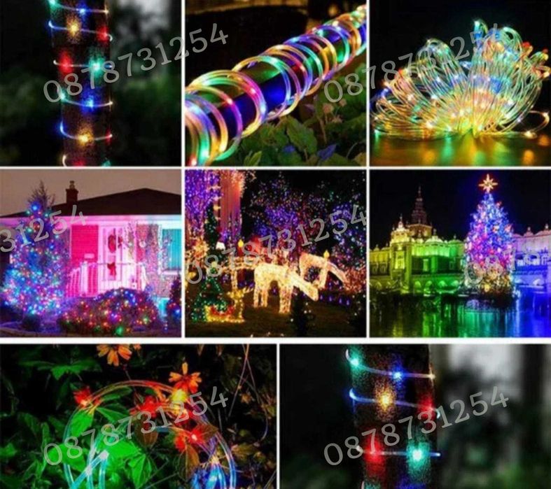 Многоцветен Лед Маркуч за Коледна Украса Водоустойчив  RGB