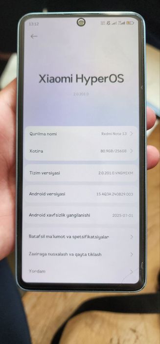 Redmi note 13 256/8+8