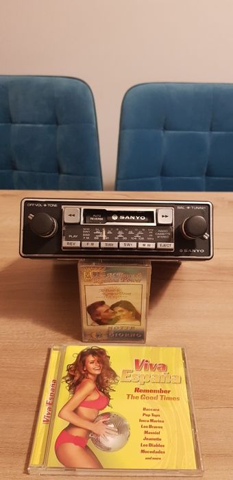 Radio casetofon auto de mașină Sanyo Autoreverse