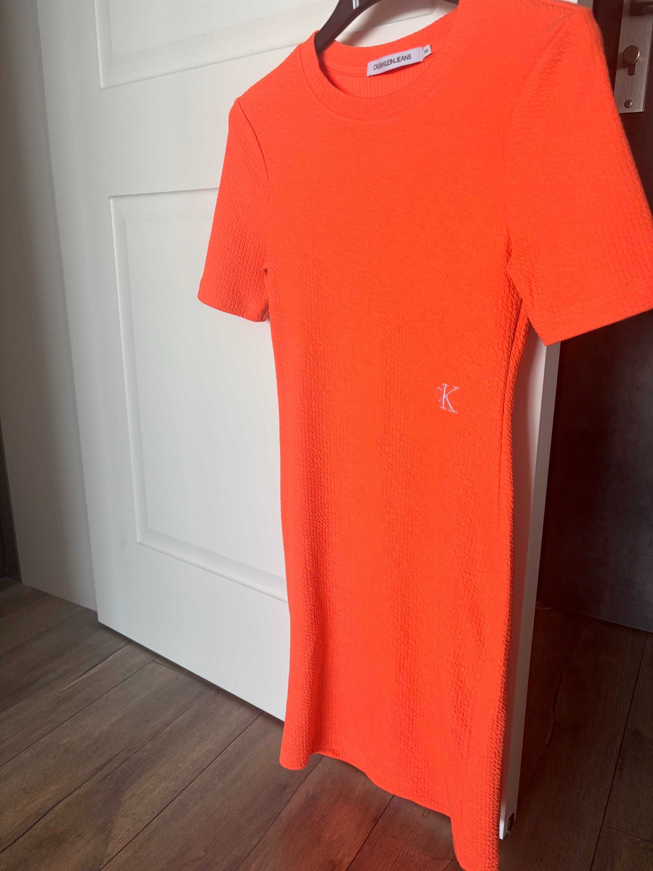 Оранжева рокля Calvin Klein XS