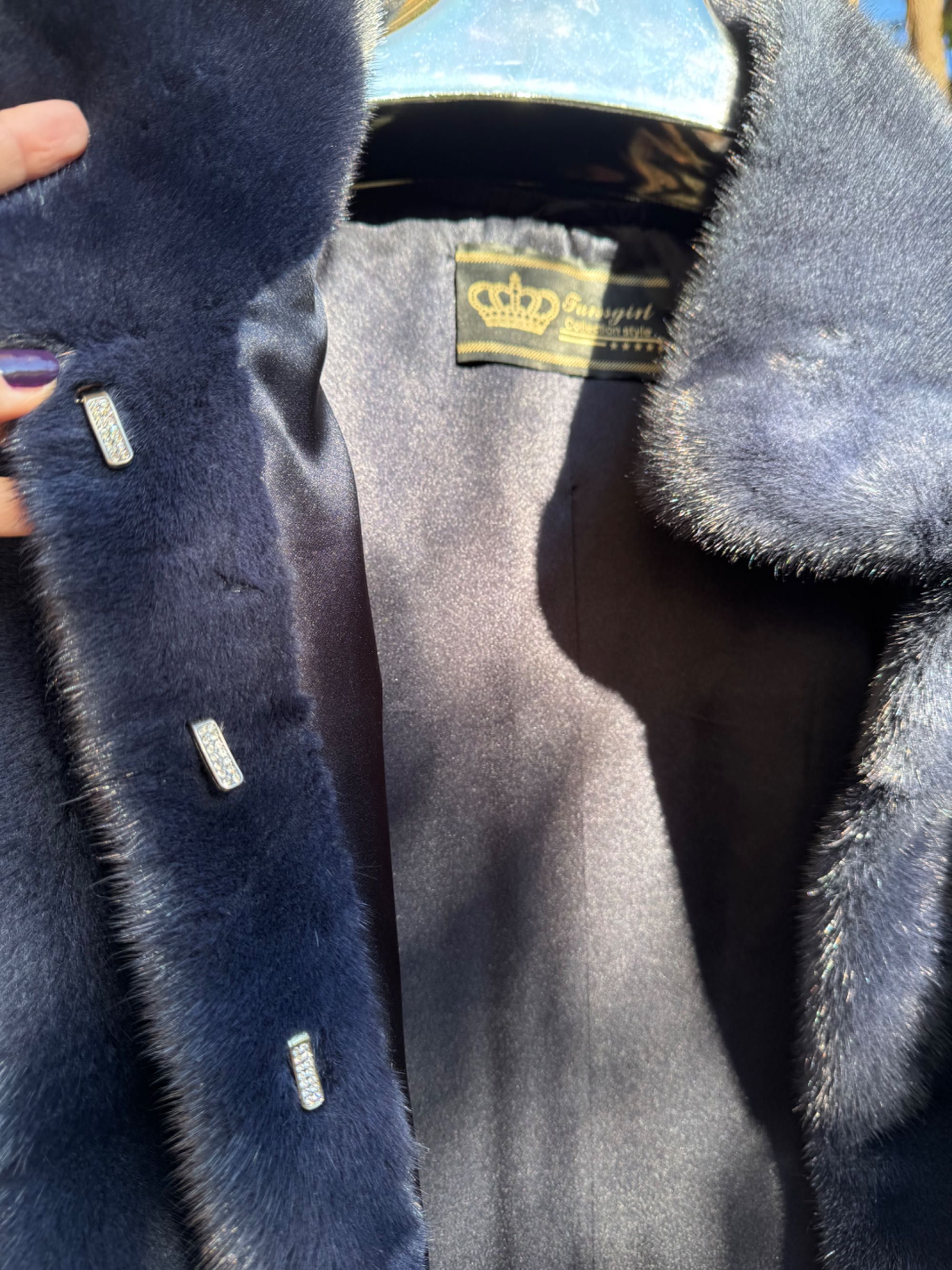 Палто от визон. Гърция.Палто от норка Blue jeans. Изключително!