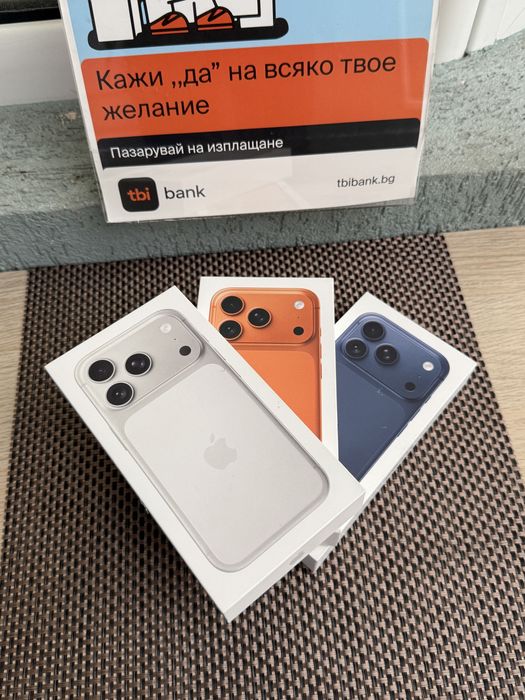 НОВИ! 256Gb *ЛИЗИНГ* iPhone 17 Pro Cosmic Orange/ Blue / Silver