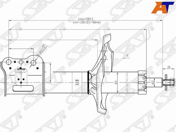 Стойка передняя Mazda 626