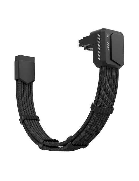 Cablu prelungitor GPU EZDIY-FAB Shield PCIE 5.1 ​​90 grade 12V-2×6,RVS