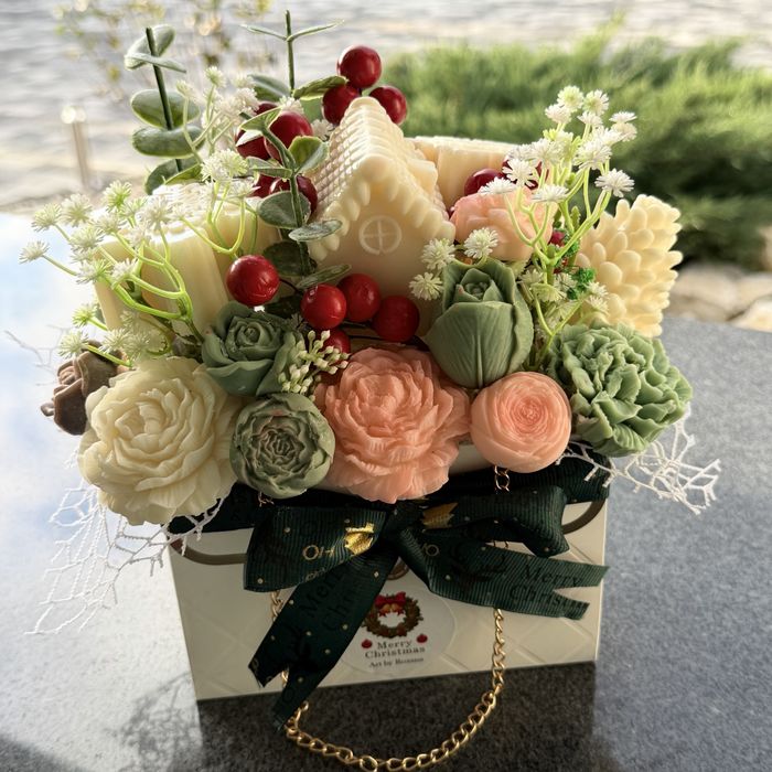 Buchet din ceară de soia parfumată – cadoul perfect, handmade!