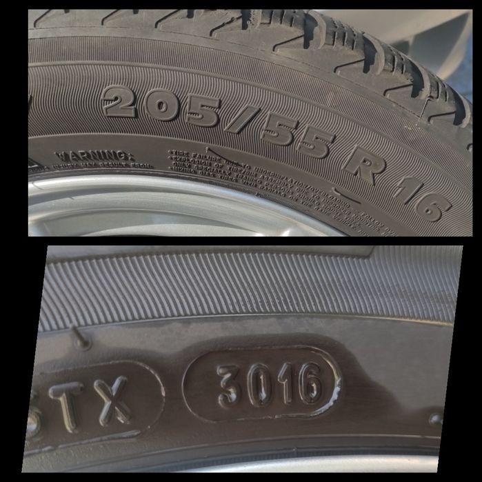 Roti Mercedes, jante 5x112 +anvelope iarna 205/55/r16, cu senzori de p