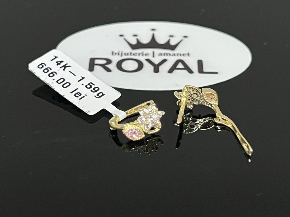 Bijuteria Royal CB : Cercei copil aur 14k 1,59 grame