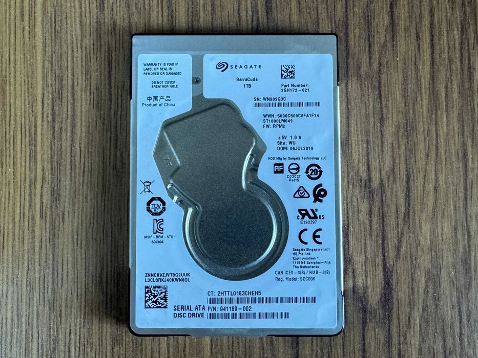 НОВ 1000GB 1TB HDD Slim 7mm 7200rpm Твърд диск за лаптоп 2.5' Sata 3