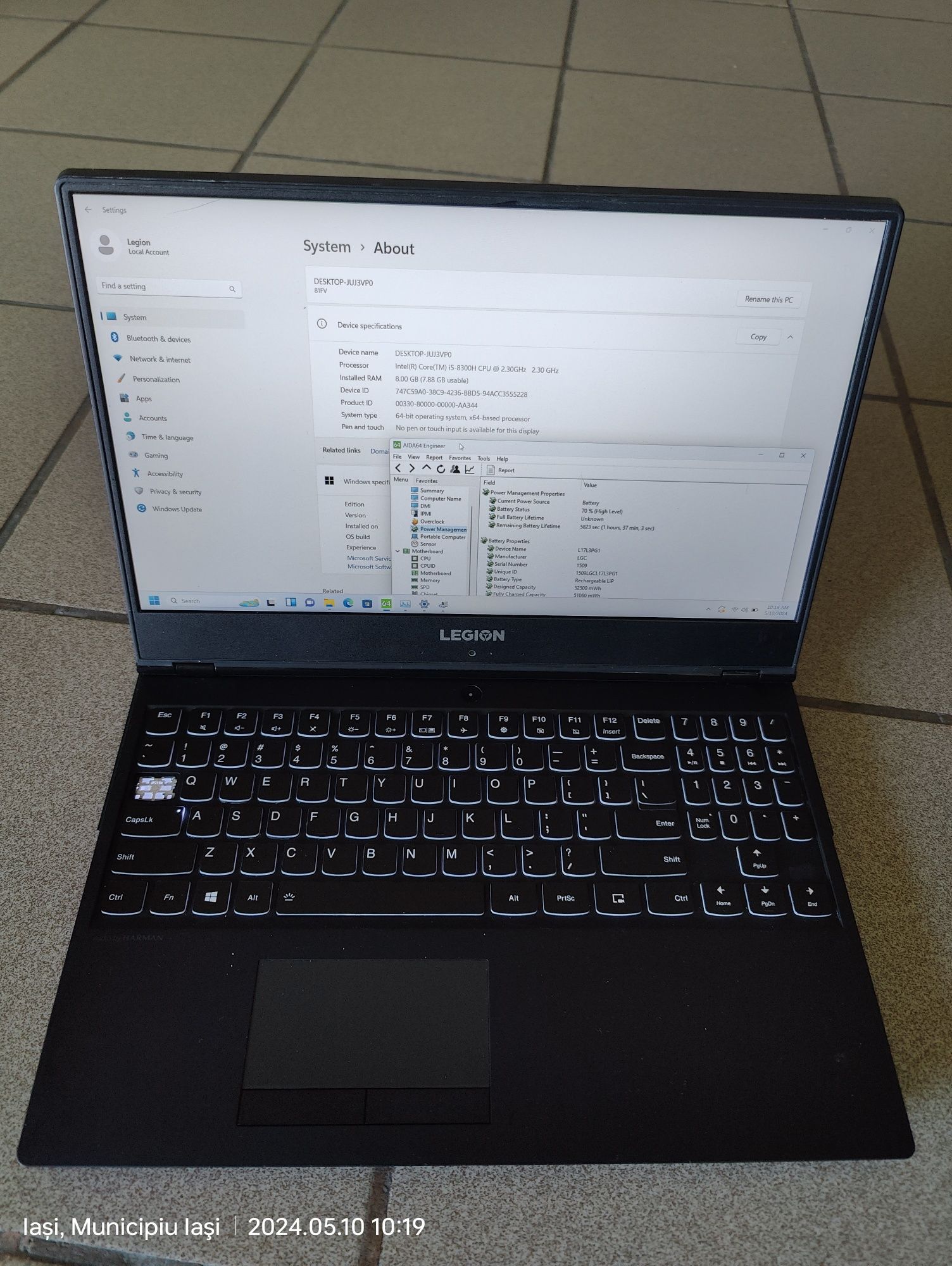 Lenovo legion y530 GTX 1050ti