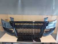 Pachet Bara fata CU Grila Audi A4 B8 Albastru LZ7H 2007-2012 RS LOOK