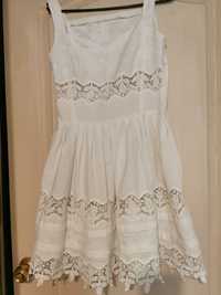 Белое платье из шитья