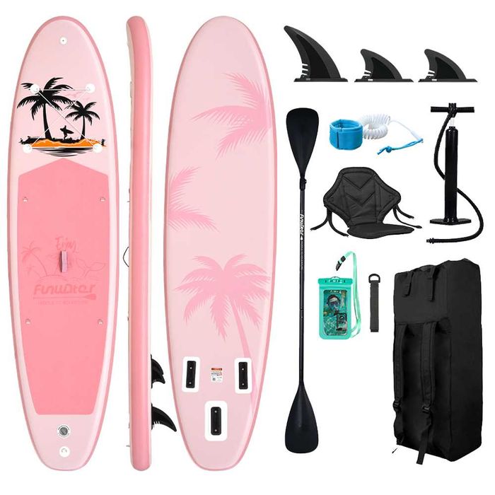 Надуваем падълборд Funwater Palm Drift 335 каяк седалка SUP Paddle