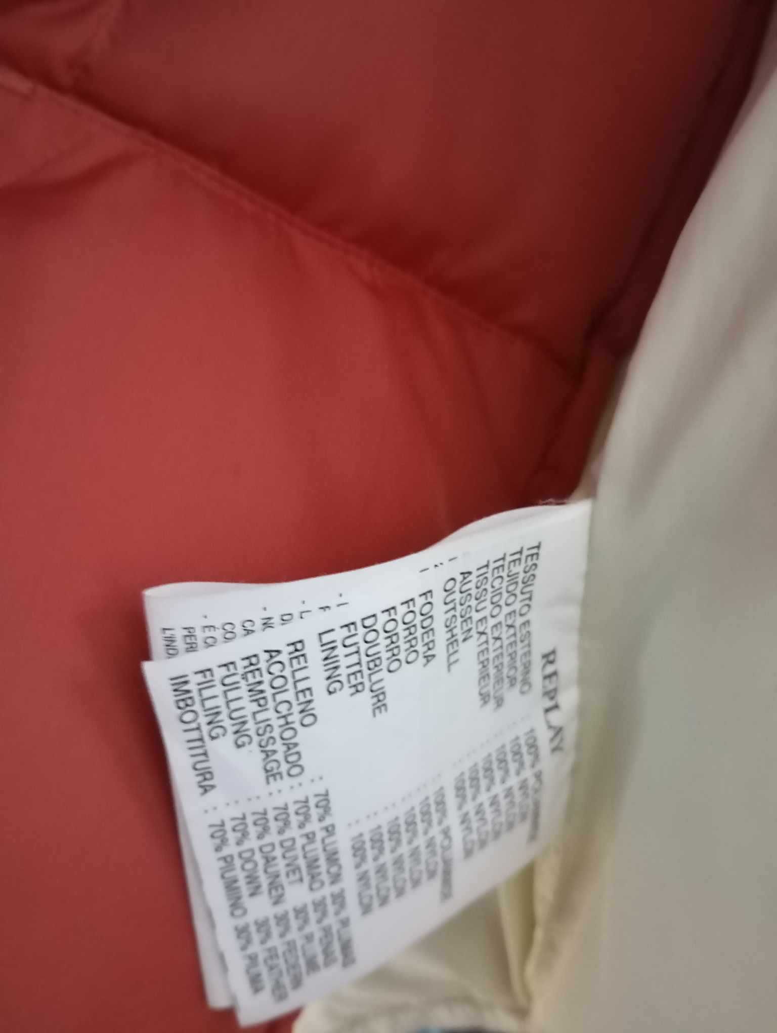 Vesta REPLAY originala Large, scurta, piumino pene+puf gasca