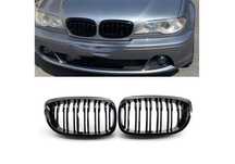 Двойни бъбреци решетки, BMW E46 Facelift, 2002-2005 черен гланц