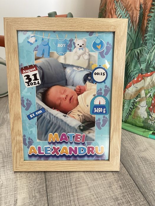 Tablou personalizat nou nascut