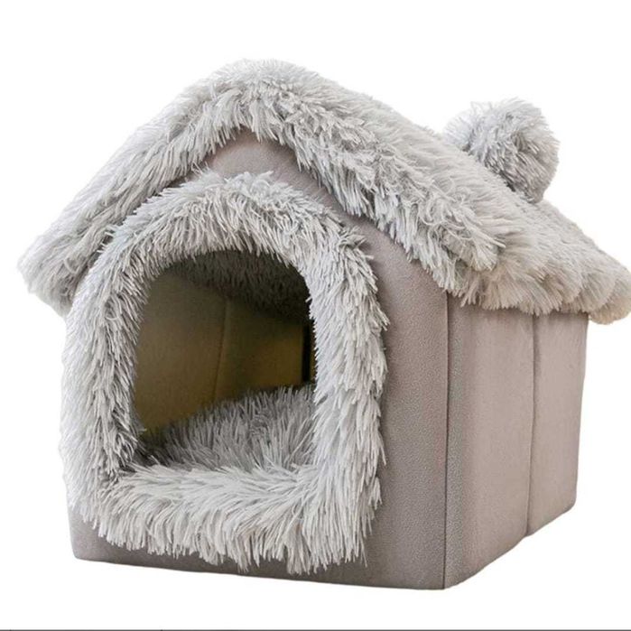 Căsuță pufoasa / culcus de lux Câini și Pisici L 46x37x45