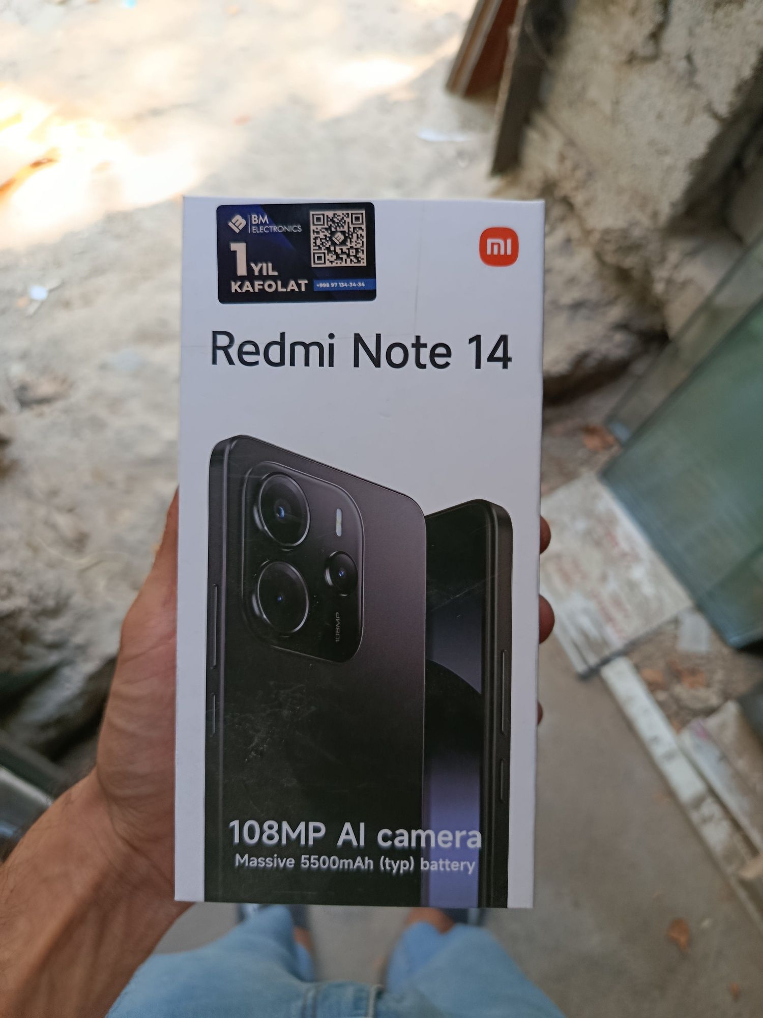 Redmi not 14 yangi 15 kun buldi olinganiga karobka dakument xamma nars