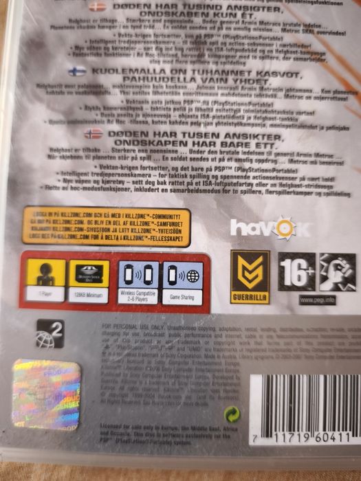 PSP games, Killzone, Toy story 3, Crash