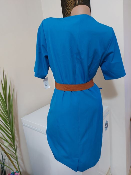 Стилна синя рокля