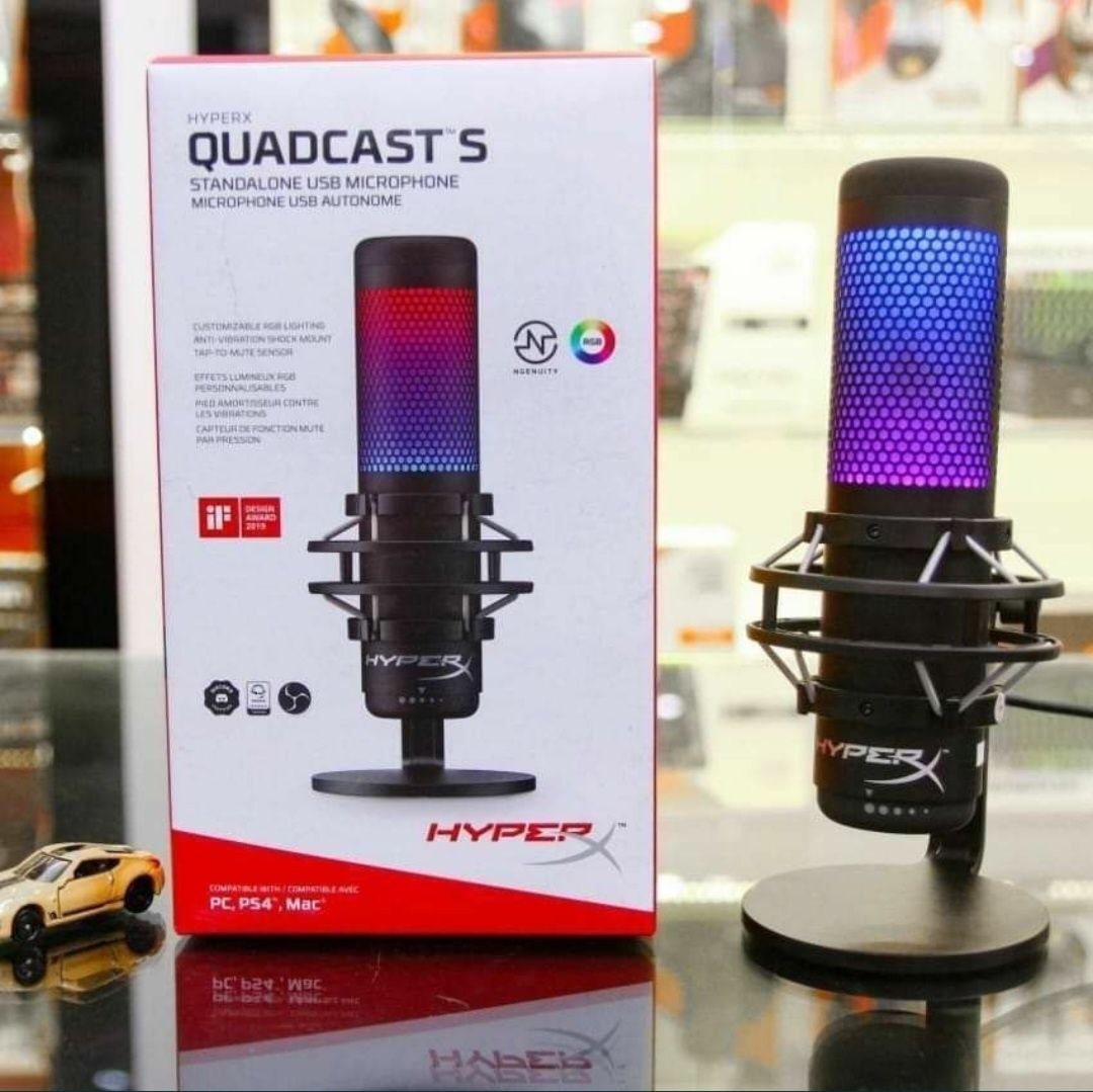 СКИДКА! Hyperx Quadcast S RGB в чёрном цвете! Универсальный Микрофон!