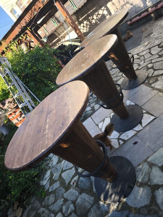 Vand masa 3 mese de bar terasa foisor din lemn tratat fiert masiv