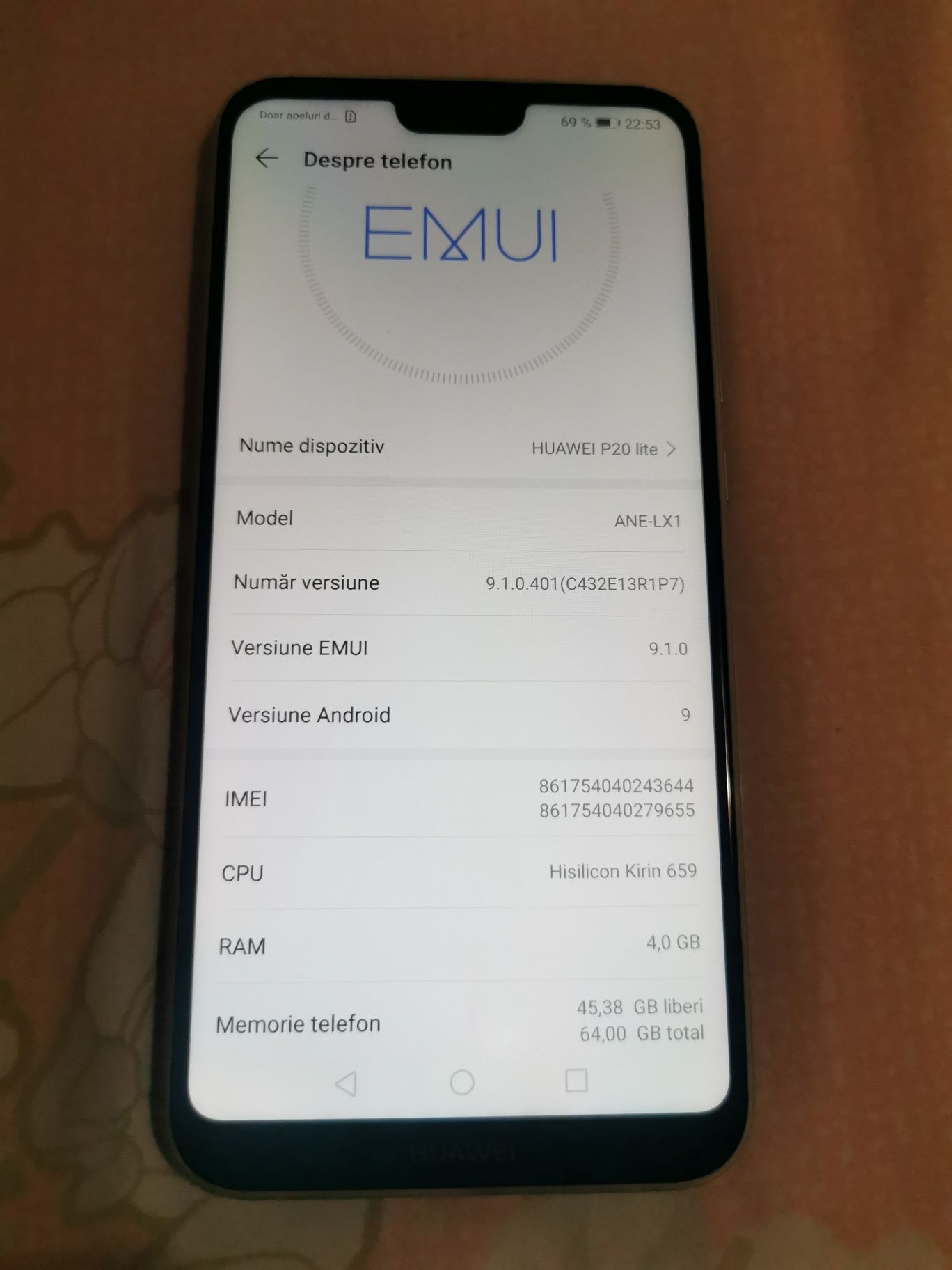 Vând Huawei p20 lite