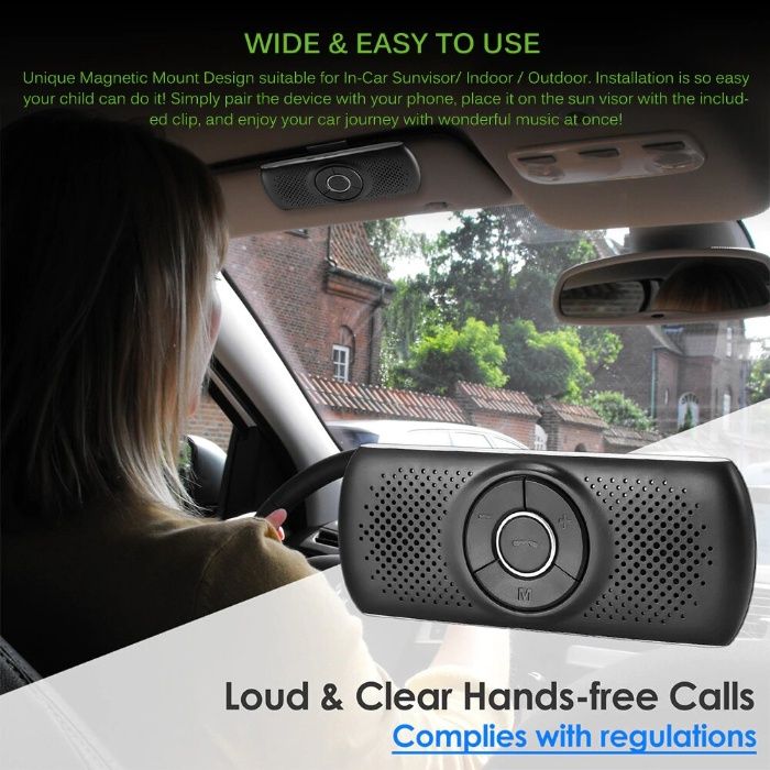 Handsfree cu difuzor kit auto Siri Bluetooth 4.2 3W