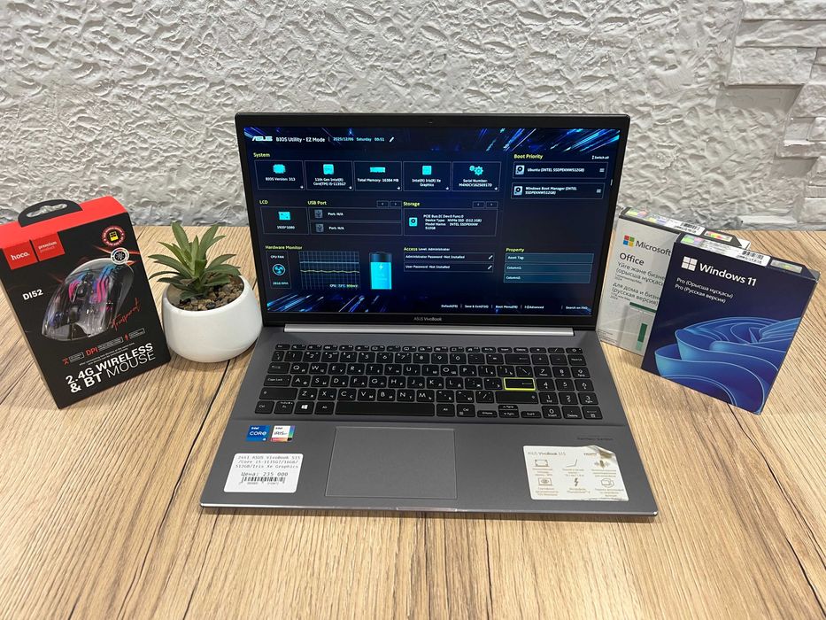 Ноутбук бизнес-класса ASUS VivoBook S15 /Core i5-1135G7/16GB/512GB