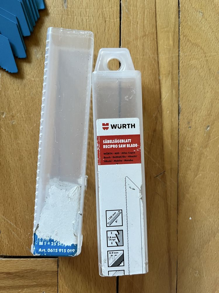 Чисто нови оригинални саблени ножове Würth за метал