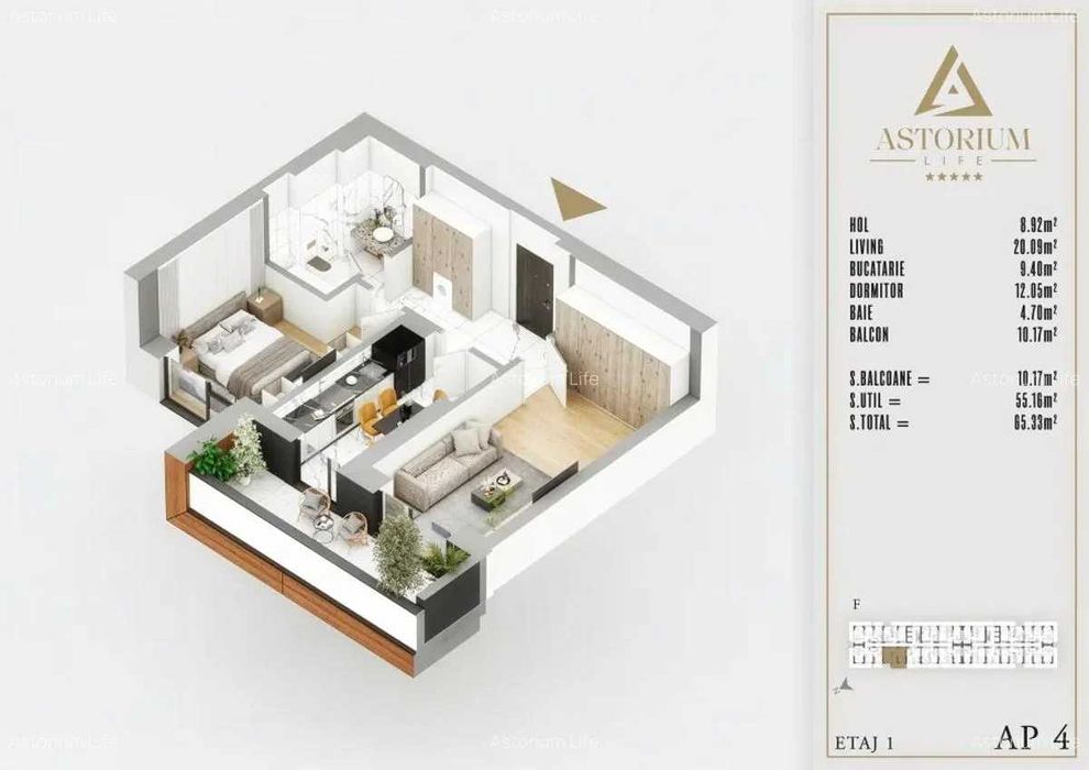 Apartament 2 Camere Moderne în Complex Rezidențial de Lux Comision 0%