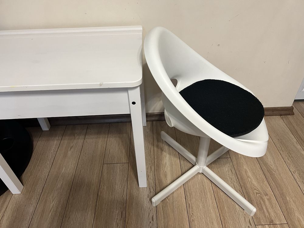 SUNDVIK детско бюро, 58x45 см, бяло и детско Столче LOBERGET/SIBBEN