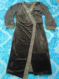 Велюровая турецк платье рукава шифон  3000тг