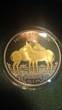 Монета Кулан с позолотой