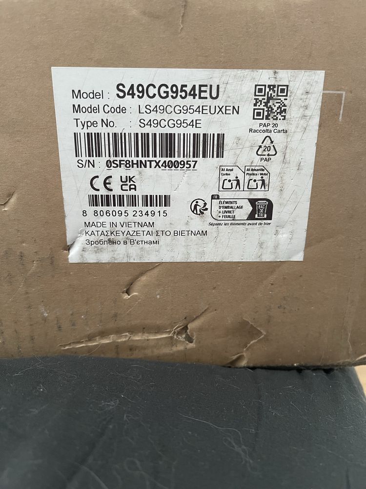 Монитор Samsung Odyssey G9 49” - S49CG954EU