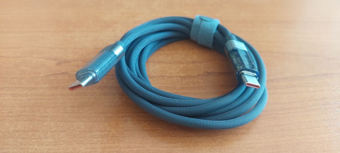 Кабел за бързо зареждане 2 м. USB C към Type-C, PD3.0 кабел за данни