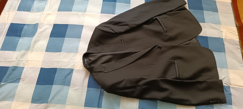 Costum negru bărbați 80% lână