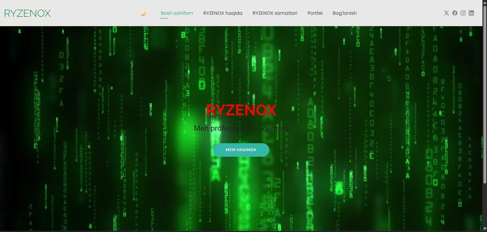 Portfolio sayt yaratib berish xizmati 1 haftada.