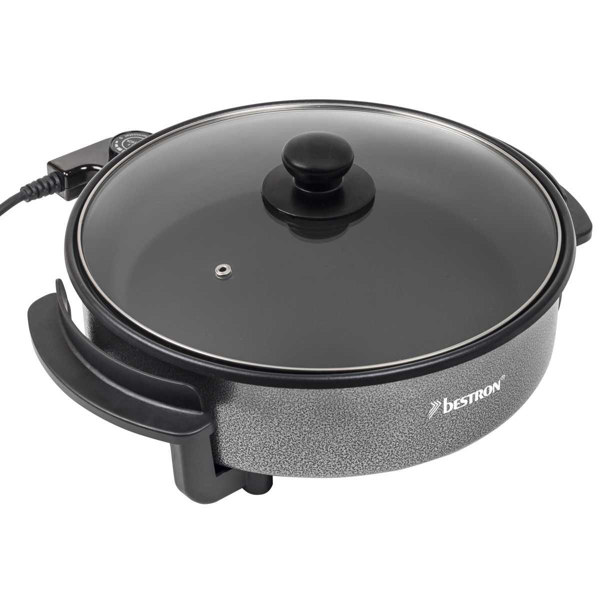 Електрически тиган Bestron Electric Party Pan AHP1200, 1500 W, черен