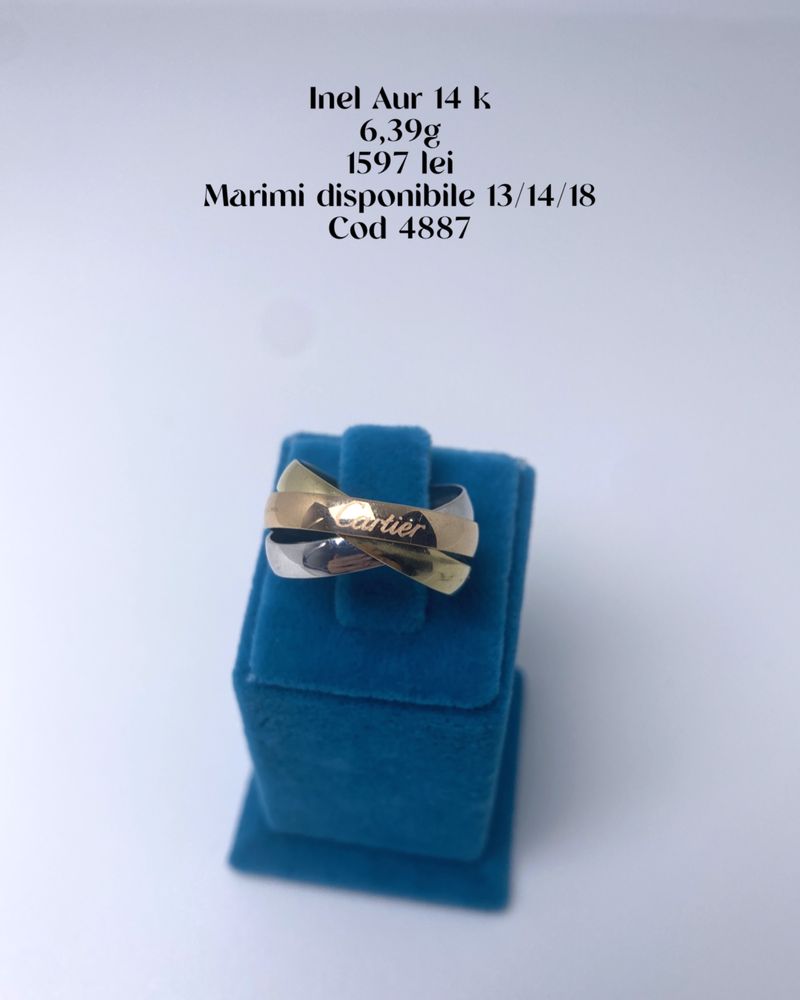 (4887) Inel Aur 14k 6,39 FB Bijoux Euro Gold 280 lei gr