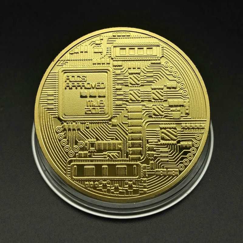 Moneda Bitcoin de Colectie & Suvenir - Criptomoneda Aurie