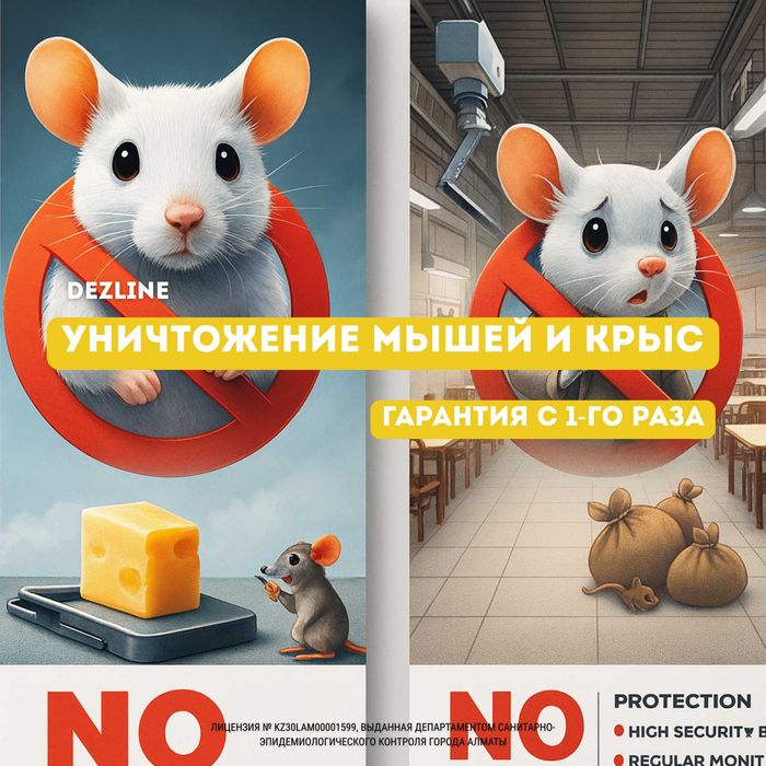 Уничтожение Мышей и Крыс / Проф Дератизация / Дезинфекция