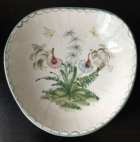 Farfurie decorativă pictată manual, Hindelanger keramik handarbeit