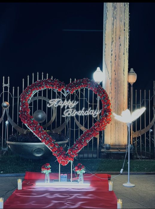 Оформление сердца для поздравление День Рождения , предложение