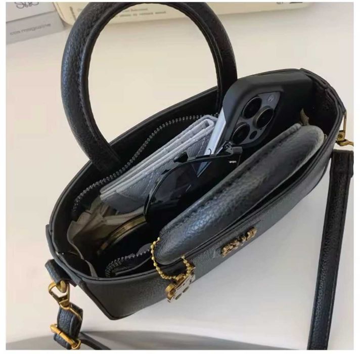 Дамска кожена чанта NL Miu Blk