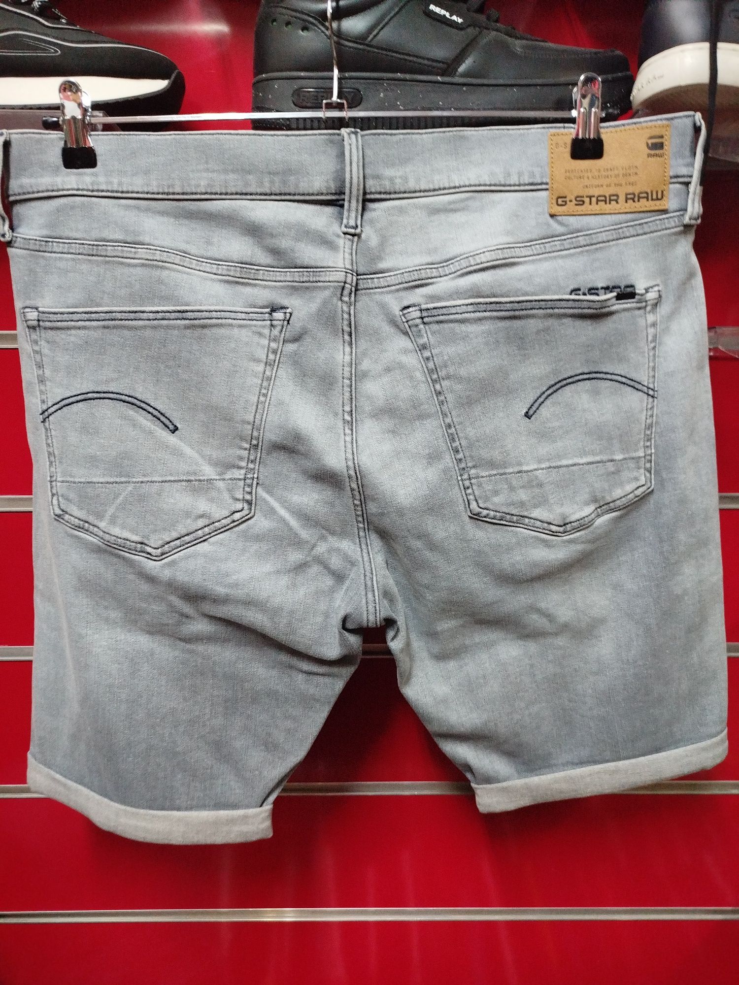 Оригинални къси дънки G-Star Raw 3301 Slim W38 нови мъжки
