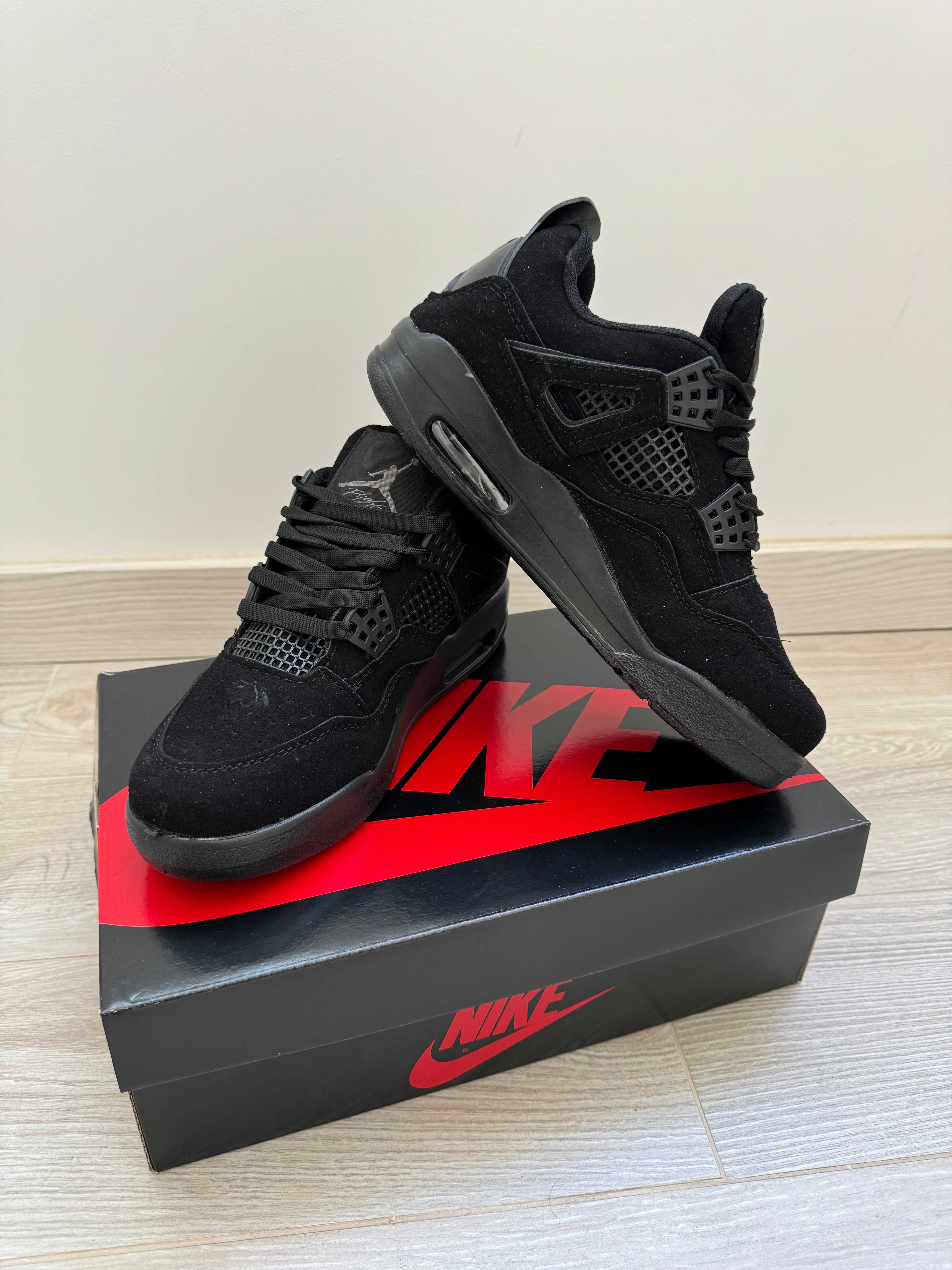 Adidasi AIR JORDAN 4 Black Cat, Produs Nou NIKE - Full Box